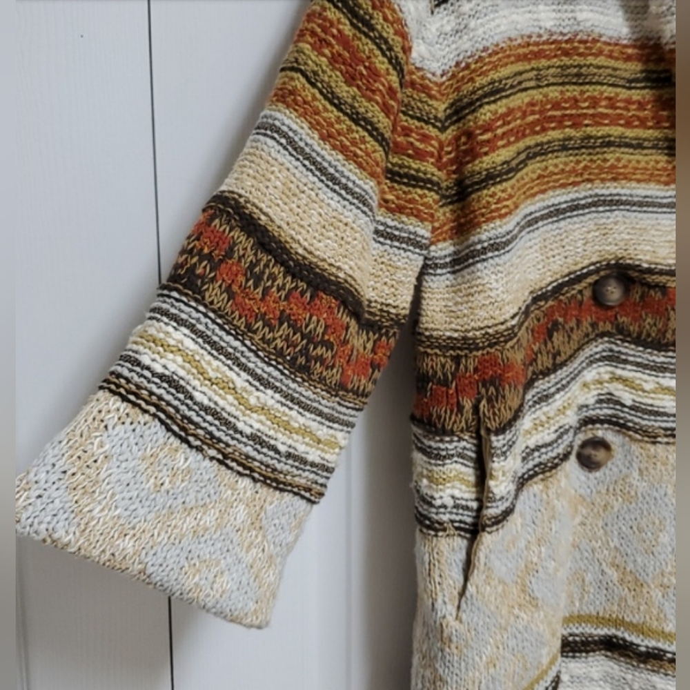 Free People Painted Desert Sweater Coat/Neutral - Picture 6 of 16